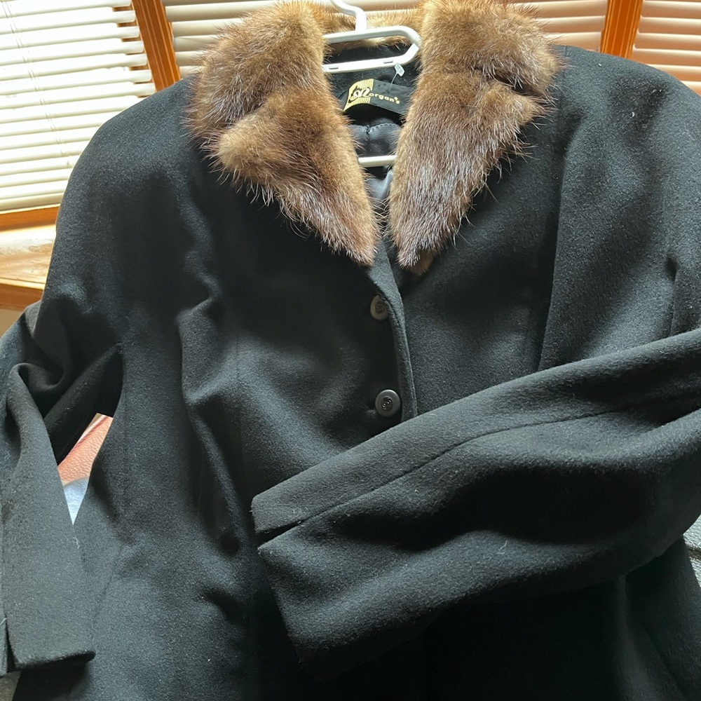 Vintage Morgan’s jacket with mink collar imported fabric. Hand tailored